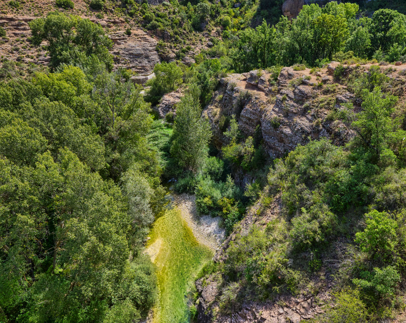 La ruta de las pasarelas del río Vero Alquezar Huesca